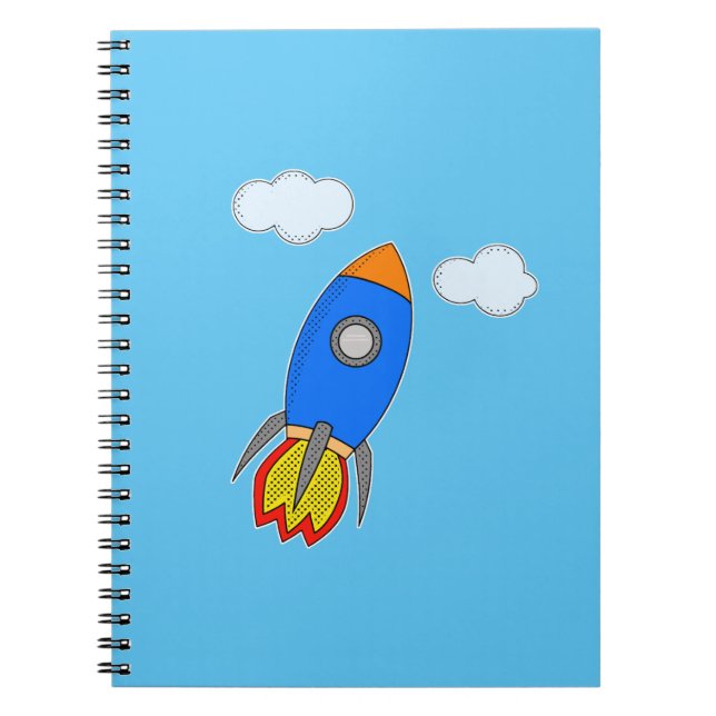 Carnet Roquette D'Espace De Cartographie Dans Le Ciel Ble (Devant)