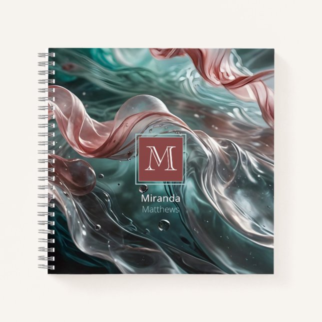 Carnet Rose Ancienne Élégante et Typographie sur Soie Éme (Devant)