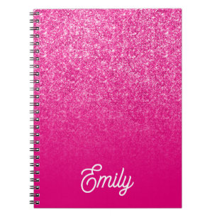 Carnet Rose Chaud Luxe Paillettes et Ombre