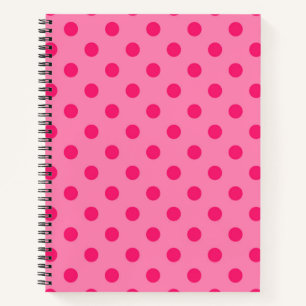 Carnet Rose Chaud Sur Pois Rose Design Motif