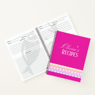 Carnet Rose Clair et Poka Dots