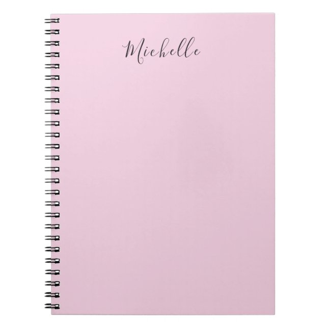 Carnet Rose Clair Professionnel Écriture Manuscrite Class (Devant)
