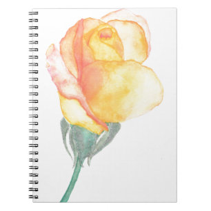 Carnet rose de coucher du soleil jaune