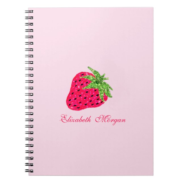 Carnet Rose de Paillette (Devant)