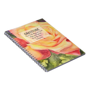 Carnet Rose de pêche jaune Gratitude