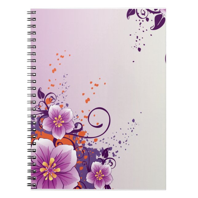 Carnet Rose de prairie à fleurs violettes (Devant)