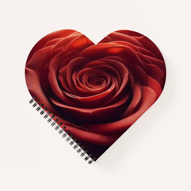 Carnet Rose en forme de coeur (Devant)