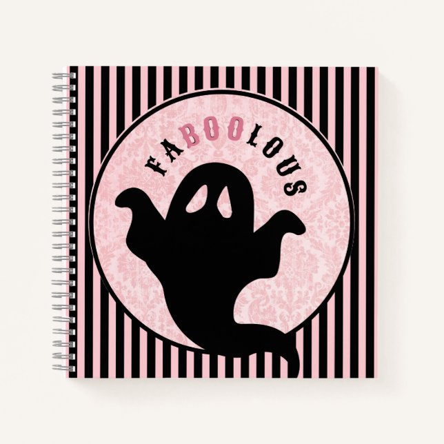 Carnet Rose et noir | Fabole Ghost (Devant)