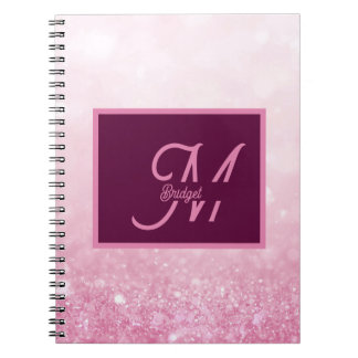 Carnet Rose Féminin Pailleté Abstrait Dégradé