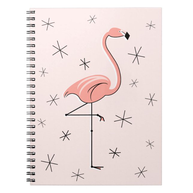 carnet rose Flamant rose (Devant)