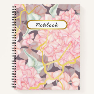 Carnet Rose floral romantique