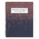 Rose glamour Gold Navy Parties scintillant bleue O