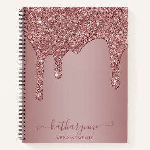 Carnet Rose  Gold Étincelle Parties scintillant Déchets R