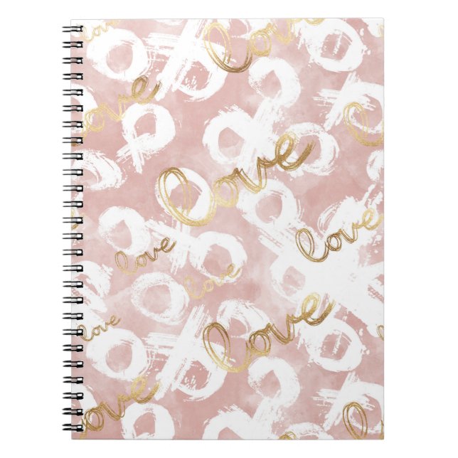 Carnet Rose Gold Love XO (Devant)