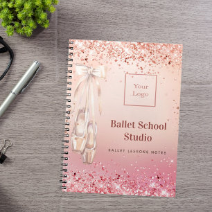 Carnet Rose gold pink glitter
