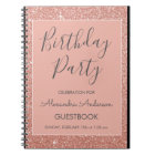 Rose Gold Sparkle Parties scintillant Anniversaire