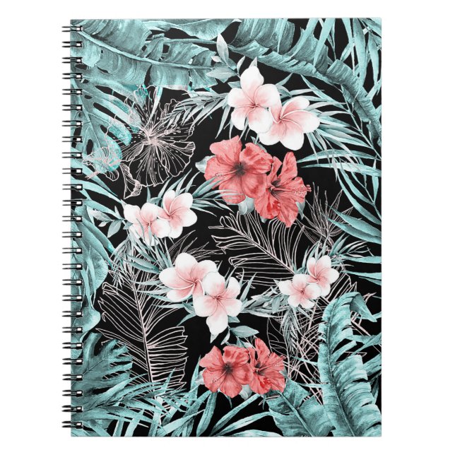 Carnet Rose Gold Tropical Botanical Island Paradise Chic (Devant)