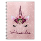 Rose Gold Unicorn Éparkle Princesse Monogramme Nom