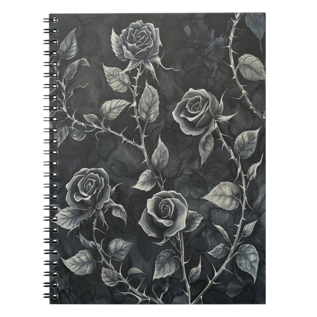Carnet Rose gothique (Devant)