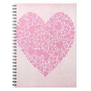 Carnet Rose Hearts