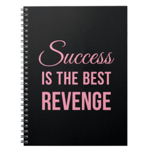 Carnet Rose inspiré de noir de citation de vengeance de