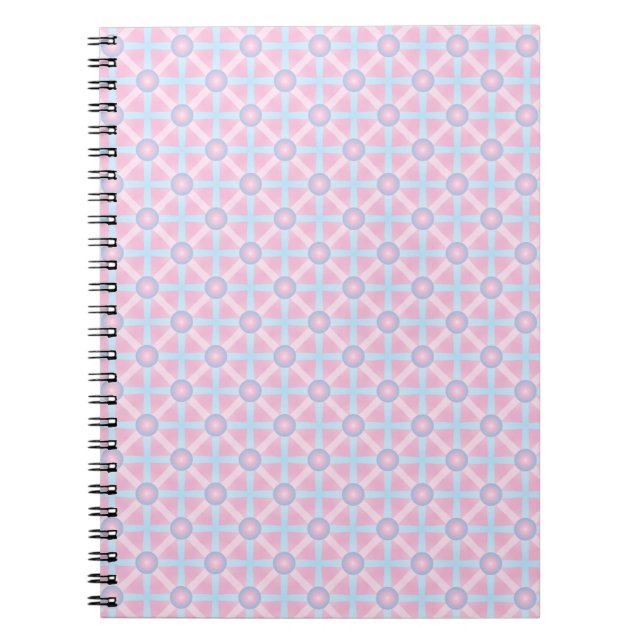 Carnet Rose mignon, violet et bleu clair Motif (Devant)