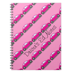 Carnet Rose Mignon Voiture