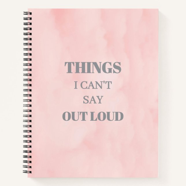 Carnet rose minimaliste (Devant)