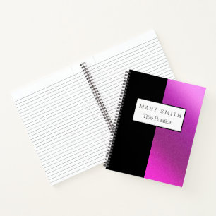 Carnet Rose noir tendance