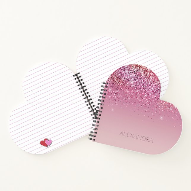 Carnet Rose or rose Parties scintillant or étincelle (Intérieur)