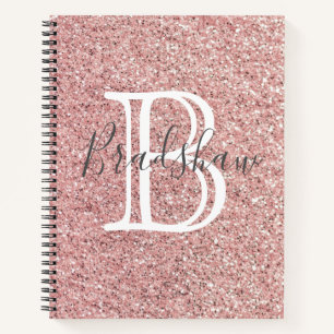 Carnet Rose  Paillettes  Nom 
