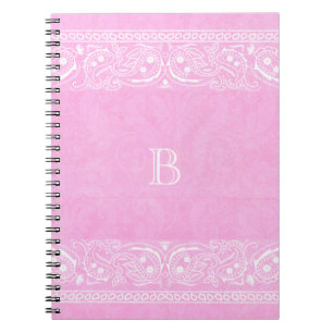 Carnet Rose Paisley Rustique Simple Chic Occidental Count