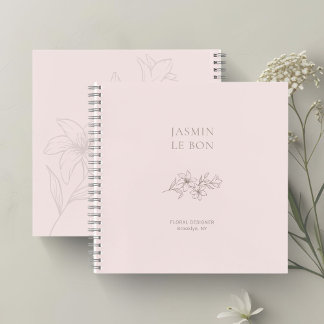 Carnet Rose pâle | Chic minimaliste floral