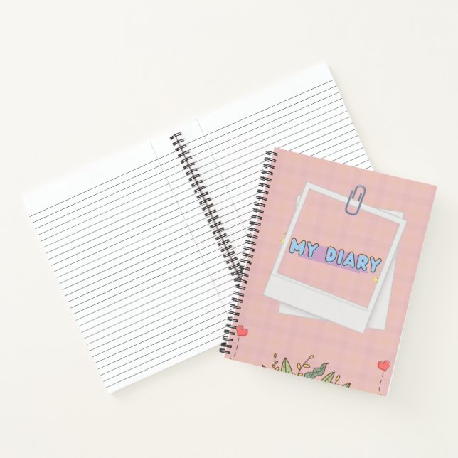 Carnet Rose pâle et petits moments (Intérieur)