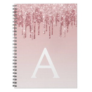 Carnet rose Parties scintillant rose or étincelle 