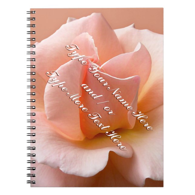 Carnet rose Personnaliser Peach Romantic Livre Ros (Devant)