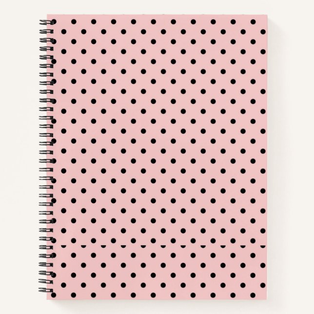 Carnet Rose, pois (Devant)