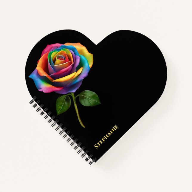Carnet Rose Rainbow Long Stem (Devant)