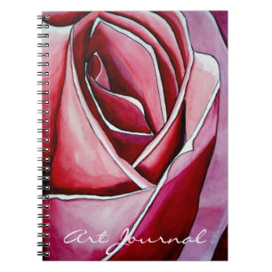 Carnet Rose Rose macro fleurs aquarelle art abstrait