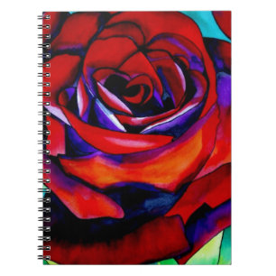 Carnet Rose rouge macro art original
