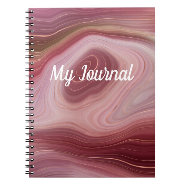 Carnet Rose Swirled (Devant)