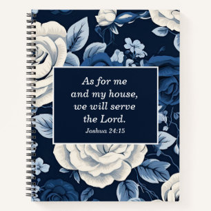 Carnet Roses Bleues Blancs Bible chrétienne Verset