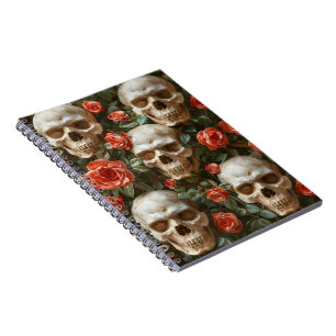 Carnet Roses et crânes