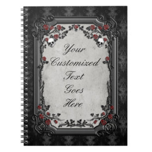 Carnet Roses et crânes gothiques