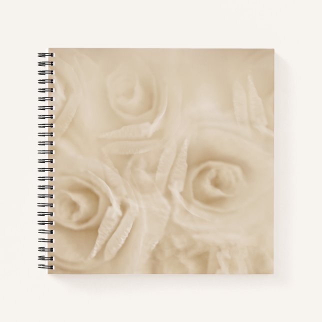 Carnet Roses papier Sepia (Devant)