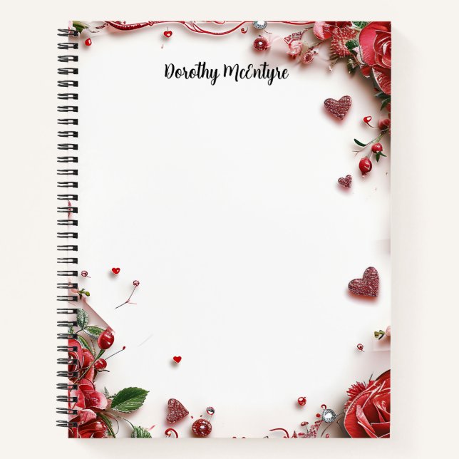 Carnet Roses rouges (Devant)