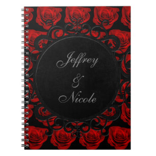 Carnet Roses rouges gothiques Mariage victorien