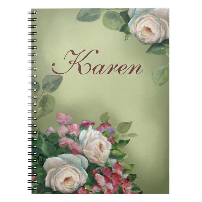 Carnet Roses vintages de style (Devant)