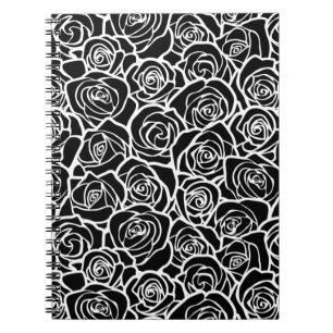 Carnet Roses Vintages en noir et blanc