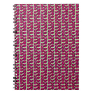 Carnet Roses vintages Pink et vert motif floral